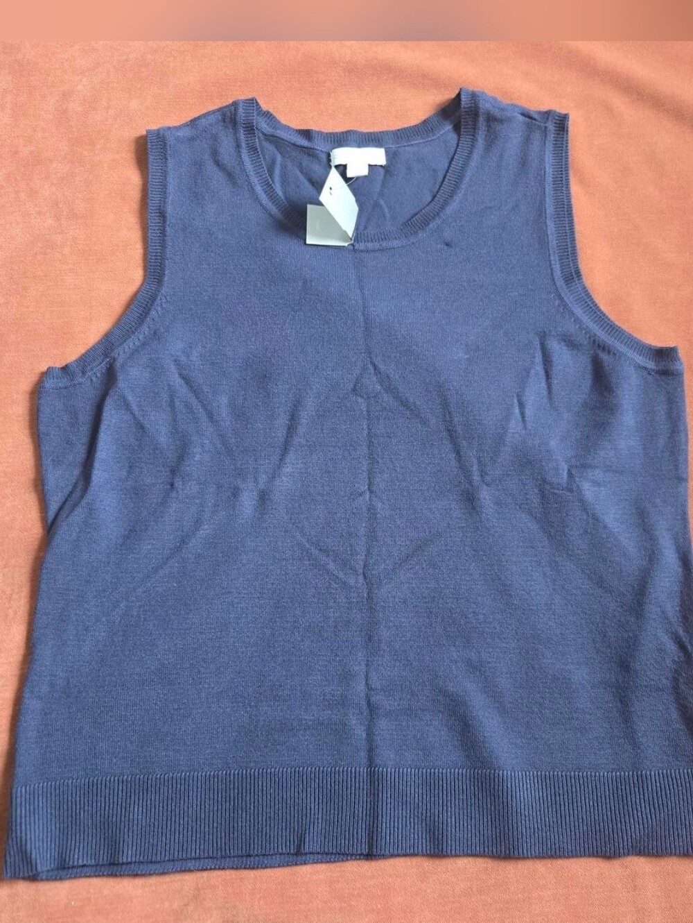 Charter Club Sleeveless Knit Tank Or Sweater Vest in Navy Size L